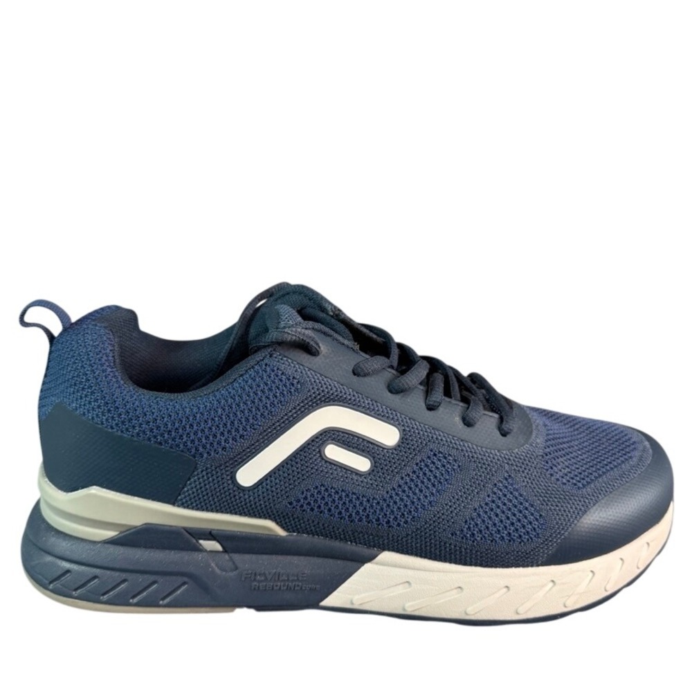FitVille Rebound Core Navy Blue Grey Mesh Athletic Running Shoes Mens 10EW